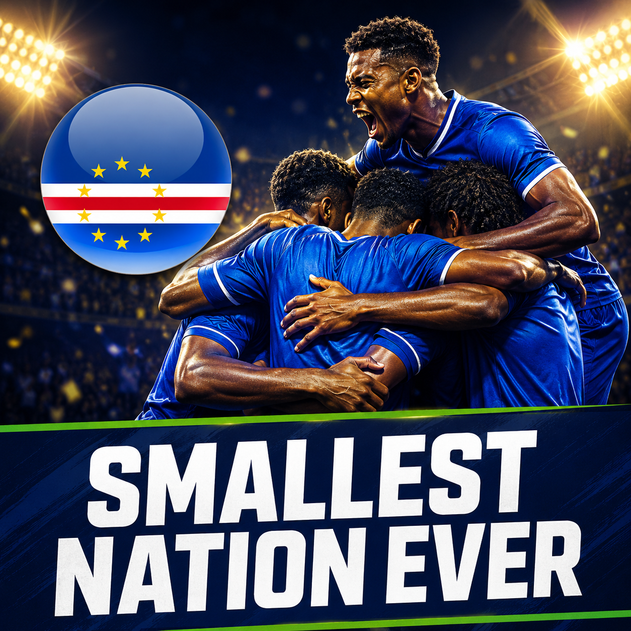 Cape Verde players celebrating their historic World Cup knockout qualification